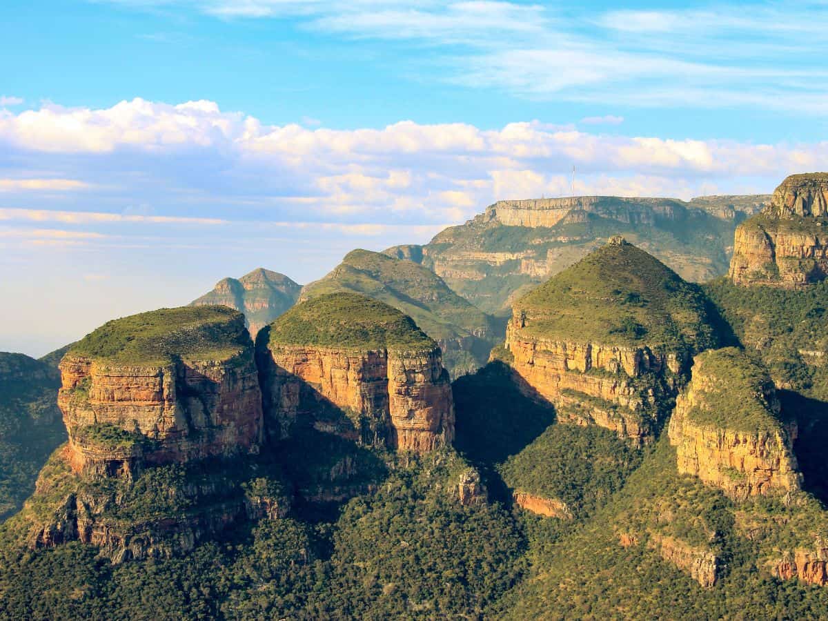 Three rondavels en Afrique du Sud